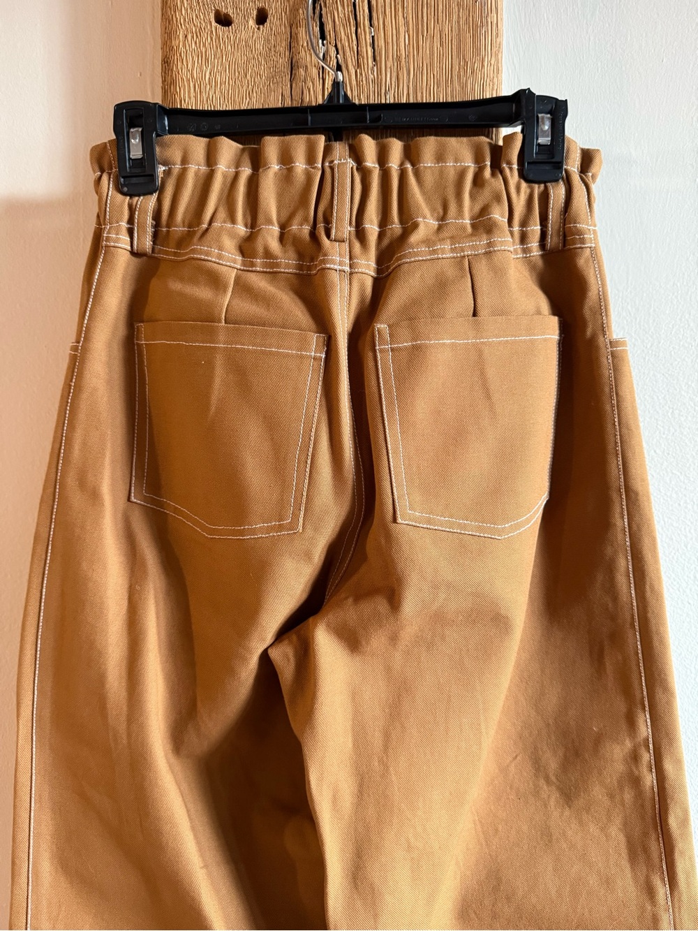 Emerson Fry Women's Size Small Caramel 100% Organic Cotton Barrel Work Pants - Picture 7 of 9